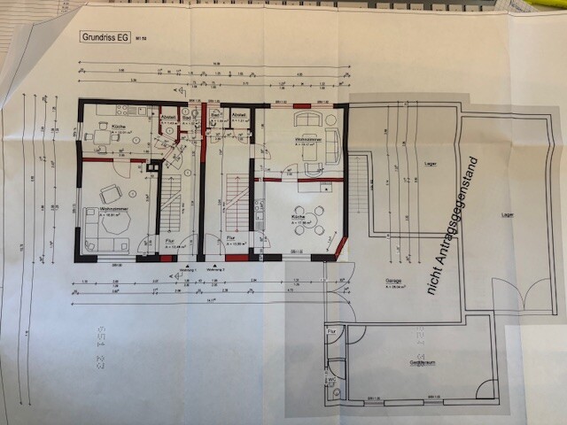 Grundriss EG Zweifamilienhaus Monschau / Konzen