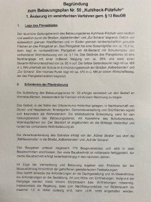 Bebauungsplan Begr�ndung 1 Bauerwartungsland (in Erschlie�ungsphase) in idyllischer gr�ner Gegend-Wohnen wo andere Urlaub machen!