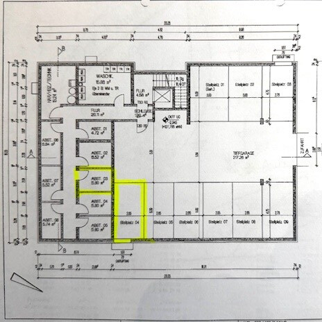 Grundriss Tiefgaragenplatz und Kellerraum Erdgeschosswohnung D�ren / G�rzenich