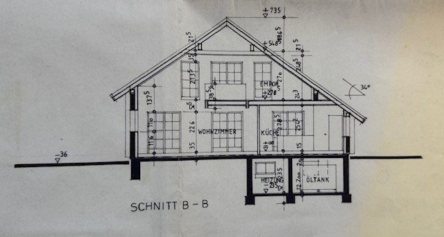 Schnitt B-B Einfamilienhaus Schleiden