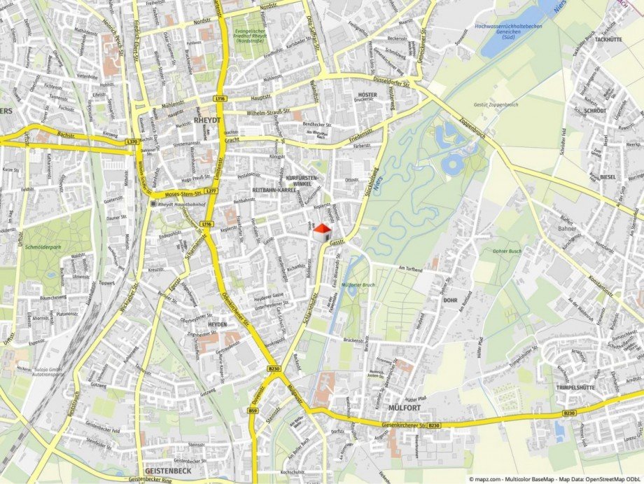 Geolyzer Kartenausschnitt Mehrfamilienhaus M�nchengladbach