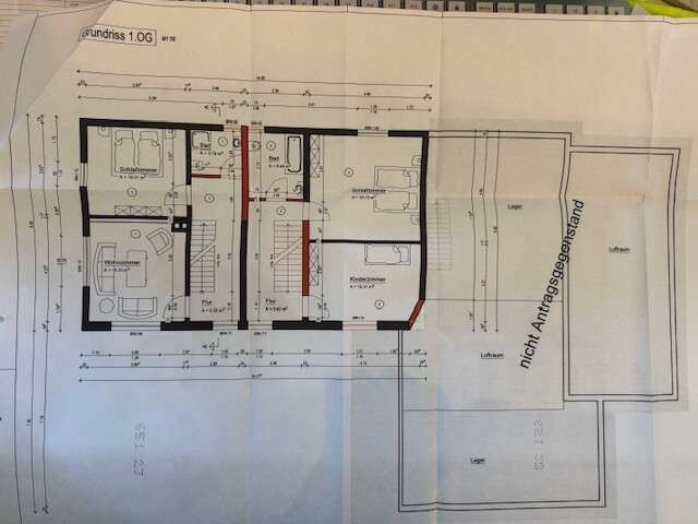 Grundriss 1.OG Mehrfamilienhaus Monschau / Konzen