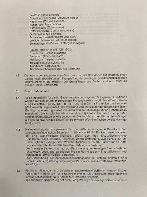 TXT Festsetzung 5 Freizeitgrundst�ck Hellenthal