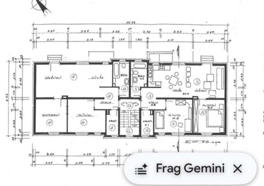Grundriss 1.OG Wohnung Alsdorf