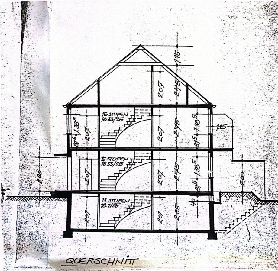 Querschnitt Reihenhaus Niederkassel / Rheidt