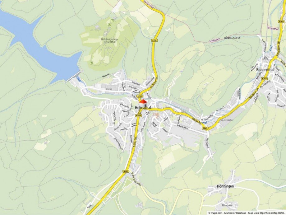 Geolyzer Kartenausschnitt Freizeitgrundst�ck Hellenthal