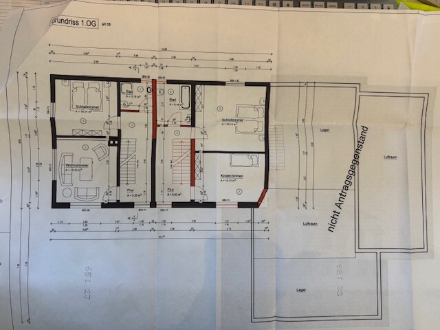 Grundriss 1.OG Zweifamilienhaus Monschau / Konzen