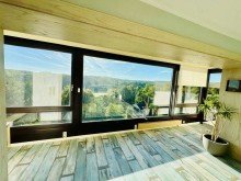 EG Ausblick Wohnzimmer Gro�z�giges Architekten Zweifamilienhaus mit spektakul�rer, unverbaubarer Fernsicht