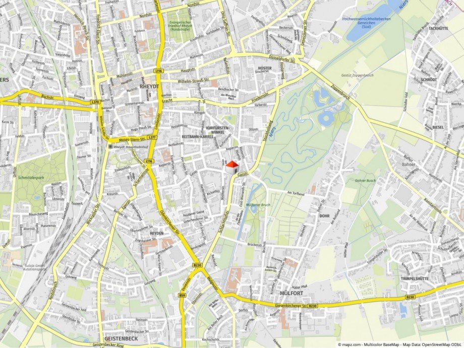 Geolyzer Kartenausschnitt Mehrfamilienhaus M�nchengladbach