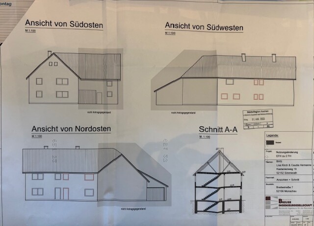 Ansichten Zweifamilienhaus Monschau / Konzen