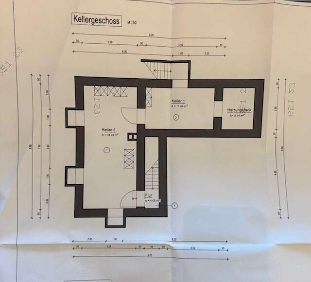 Grundriss KG Mehrfamilienhaus Monschau / Konzen
