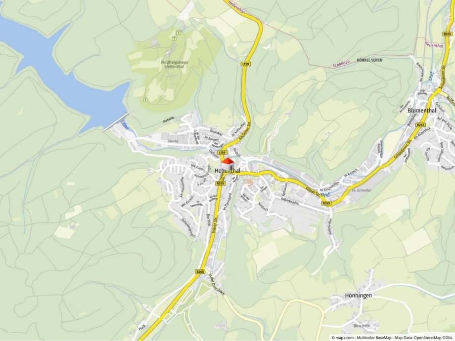 Geolyzer Kartenausschnitt Wohngrundst�ck Hellenthal