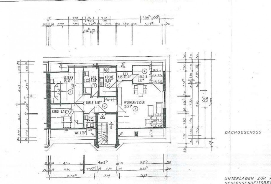 Grundriss DG Wohnung Alsdorf